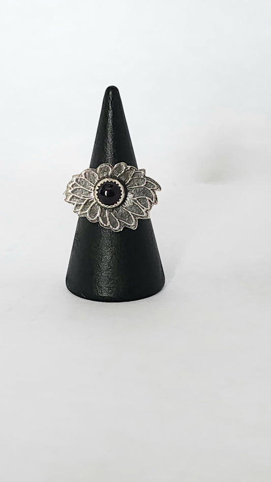 Sterling Silver Sunflower Ring 2